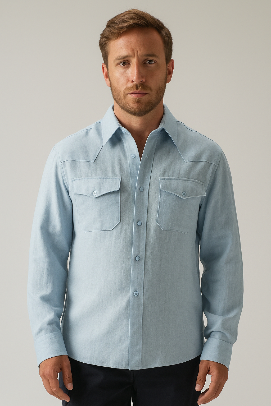 Azure Voyage Linen Shirt