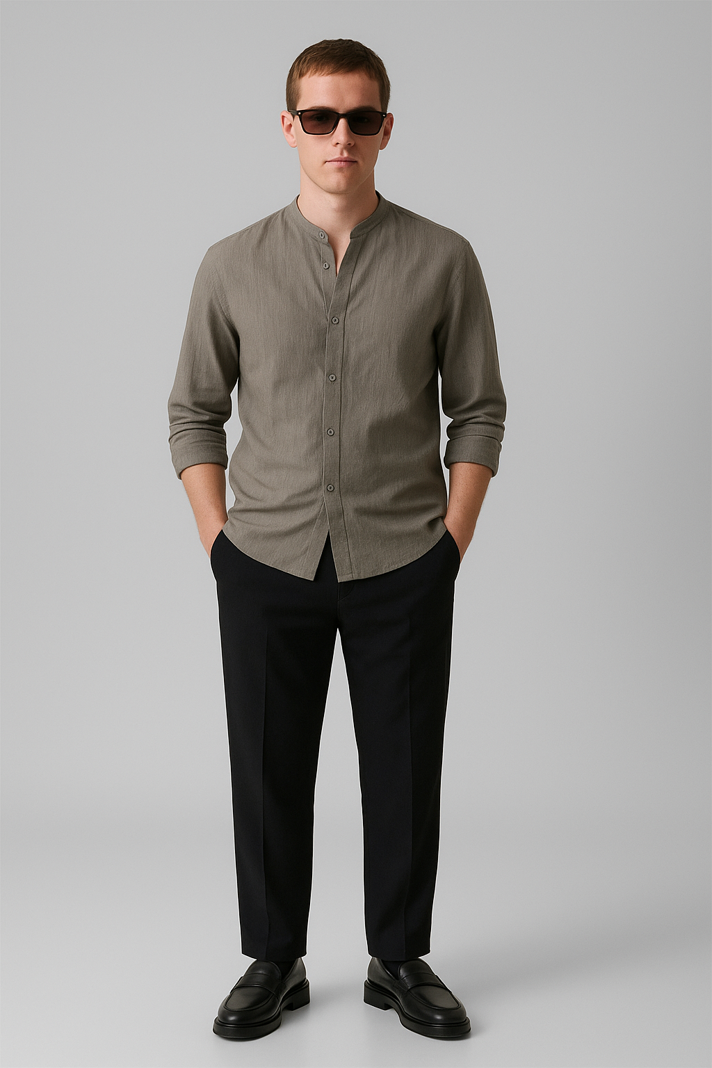 Ashwood Mandarin Linen Shirt