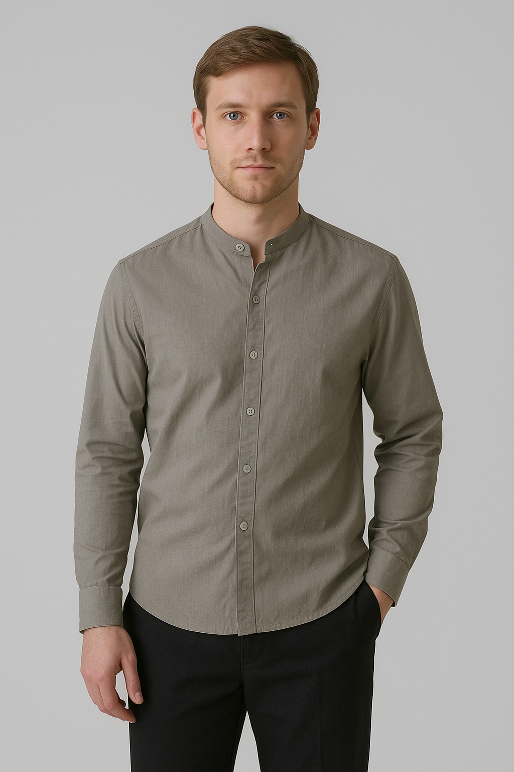 Ashwood Mandarin Linen Shirt