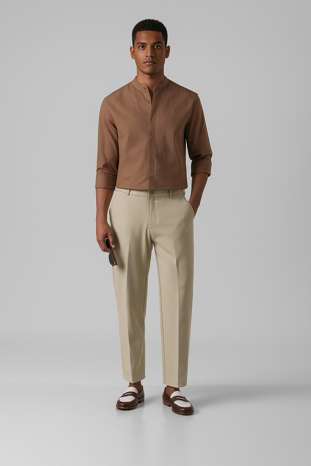 Terra Luxe Mandarin Linen Shirt