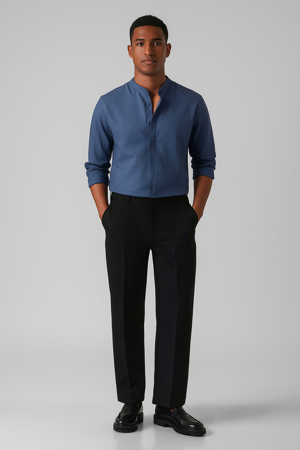 Azure Ease Linen Shirt