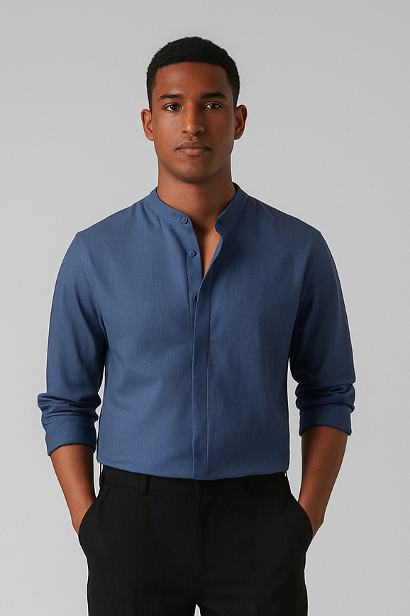 Azure Ease Linen Shirt