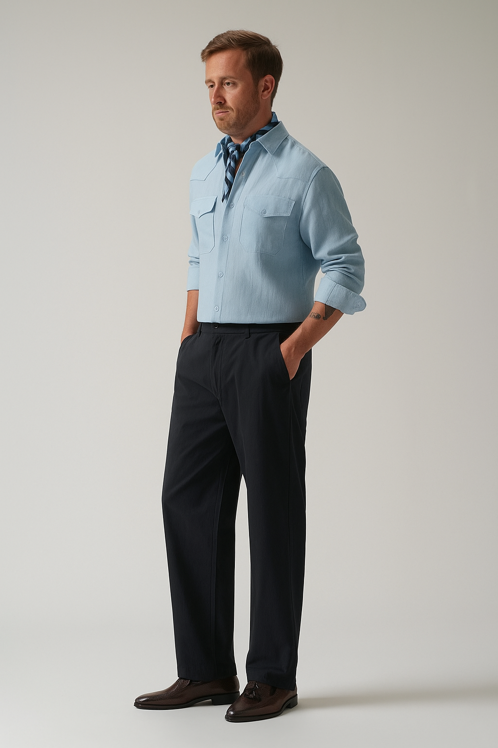 Azure Voyage Linen Shirt